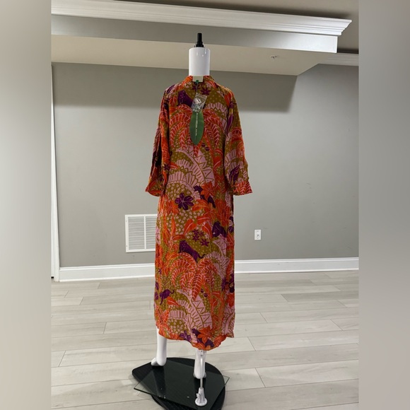 $260 FARM RIO
Print Tassel Midi Dress size xs - Picture 10 of 12